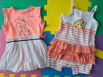 Lot Combishort + Robe-body SmileyBaby et Disneybaby 18m