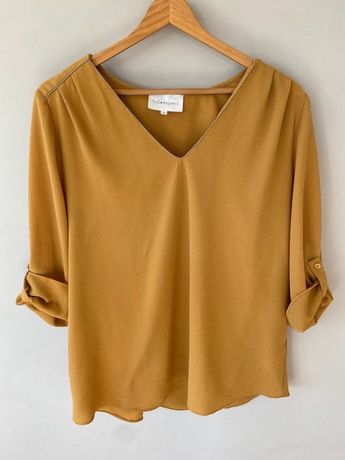 🎁prix en baisse aujourd’hui 🎁 Blouse élégante moutarde Sud Express 38 - photo numéro 4
