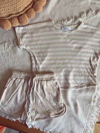 Ensemble short et tee-shirts rayure mylittlesweetbae
