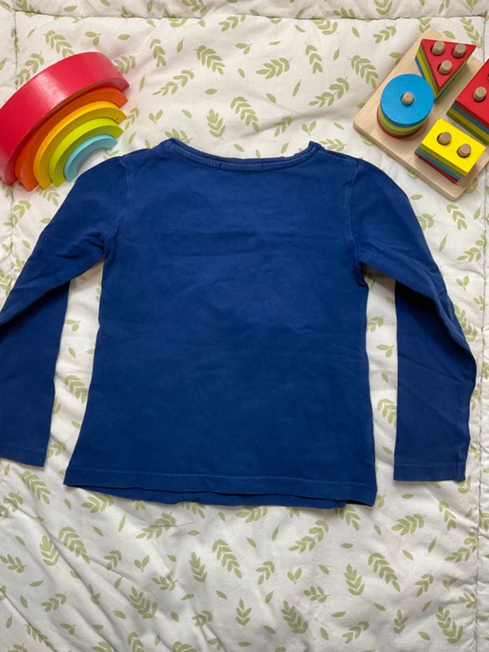 teeshirt manches longues bleu 4 ans du pareil au même - photo numéro 4