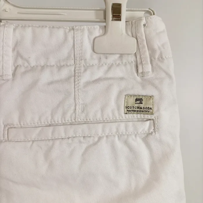 Pantalon blanc Scotch & Soda coupe droite W29 L34 100 % coton casual chic homme A1348 - photo numéro 12