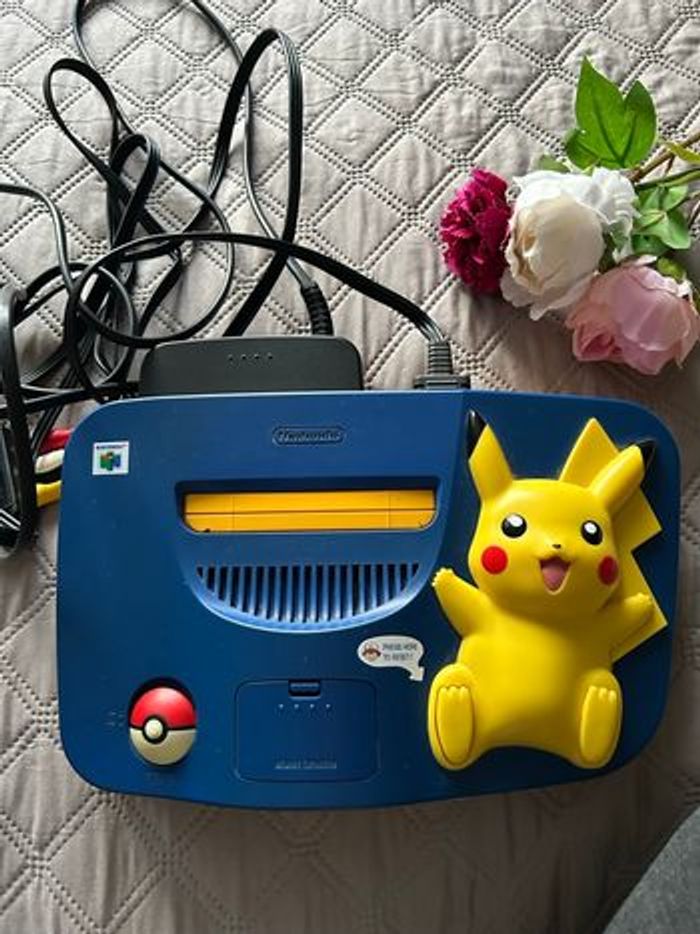 Lot Nintendo 64 Collector PIKACHU + 11 Jeux Cultes (Mario 64, Mario Kart) + Acc. Pokémon - photo numéro 3