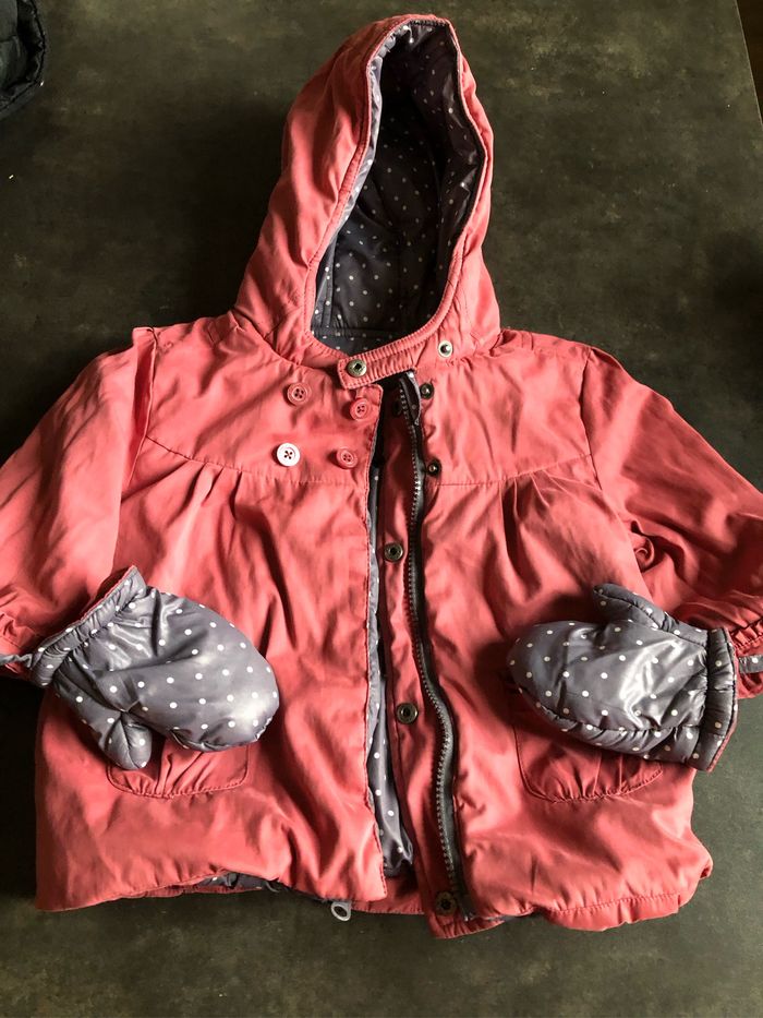 Manteau hiver réversible fille 24 mois - photo numéro 6