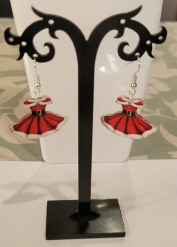 BOUCLES D'OREILLES MERE NOEL PETIT MODELE ! NEUF !