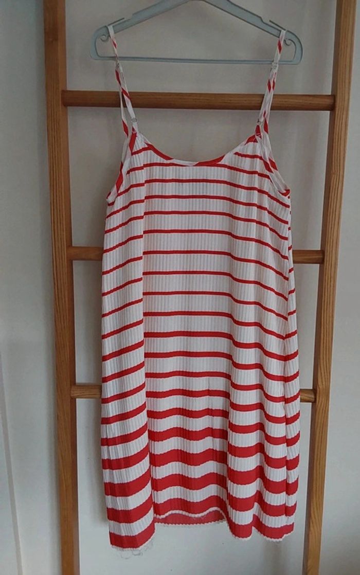 Robe rayée rouge et blanche Mango T 36 - photo numéro 6