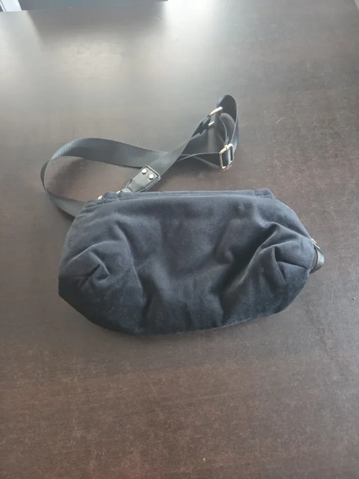 Sac a main velours noir - photo numéro 3