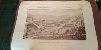 Affiche "Vue panoramique de l'usine de Bolbec"