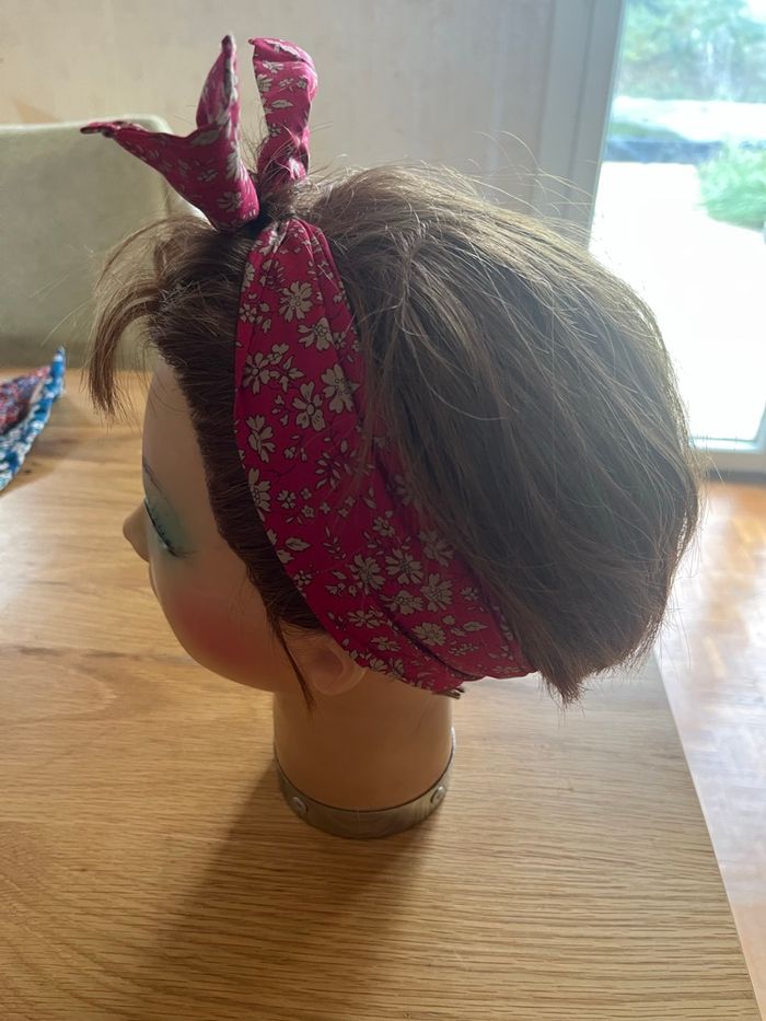 Head band en liberty accessoires pour cheveux vintage - photo numéro 3