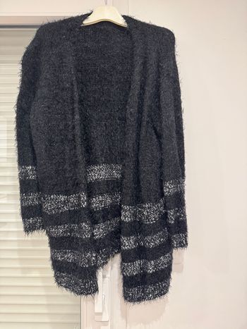 Gilet mi long femme pailletée 