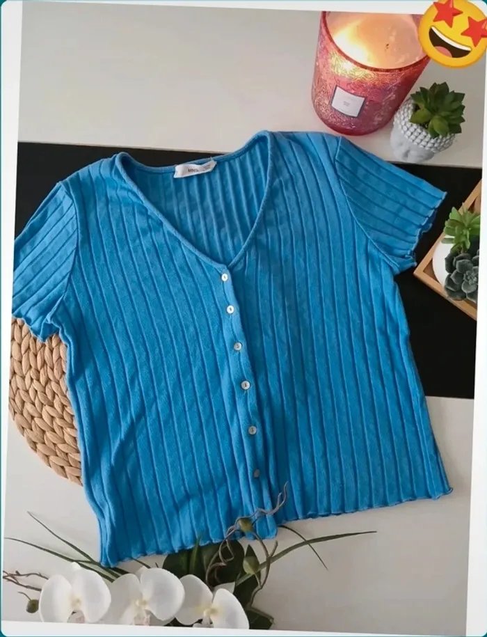 Joli haut Chemisier d'été Taille L🌿💝 - photo numéro 5