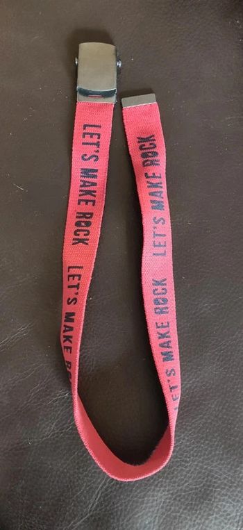 Ceinture toile rouge let's make rock