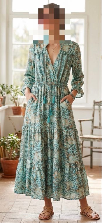 Robe Casual bohème  soie 