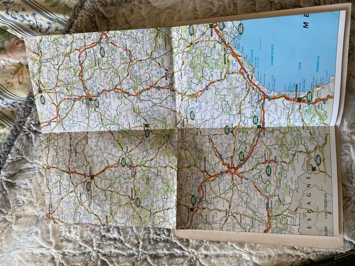 Carte de France vintage land rover