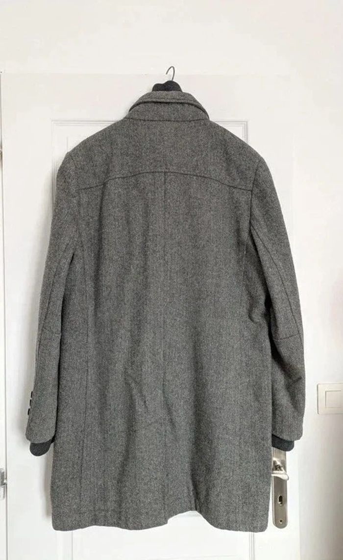 Manteau d'hiver laine à chevrons - Serge Blanco - taille L - photo numéro 2