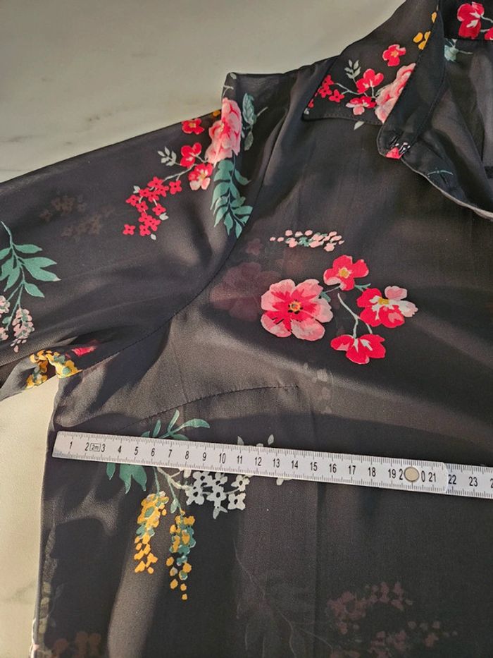 MS Mode chemisier voile transparent à fleurs taille 42 - photo numéro 11