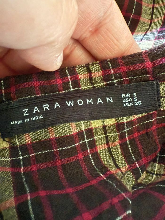 Robe rouge à carreaux et pompons Zara - photo numéro 10