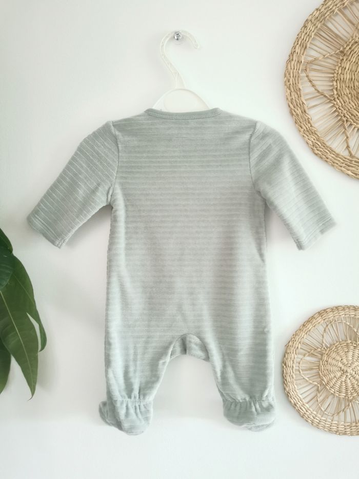 Pyjama velours vert céladon côtelé Kiabi 1 Mois - photo numéro 6