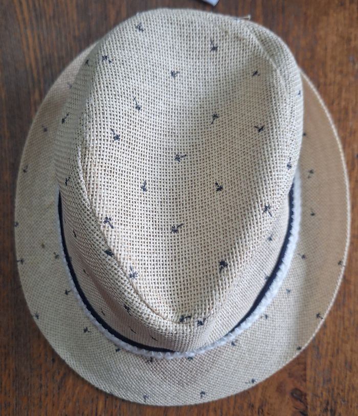 Chapeau Okaïdi effet paille et palmier - photo numéro 1