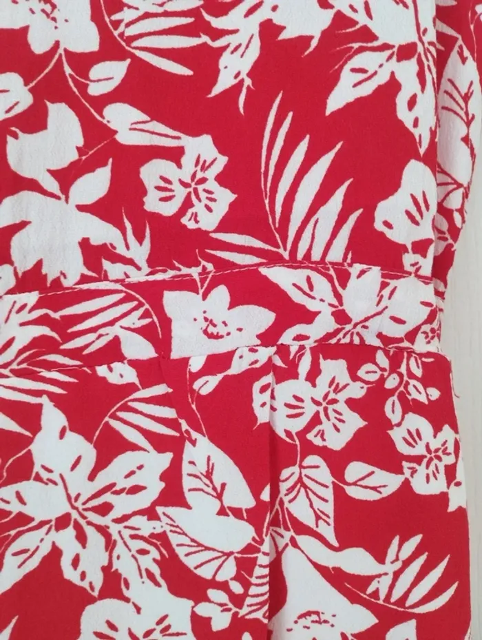 Robe longue rouge à fleurs Eléonore promod S - photo numéro 3