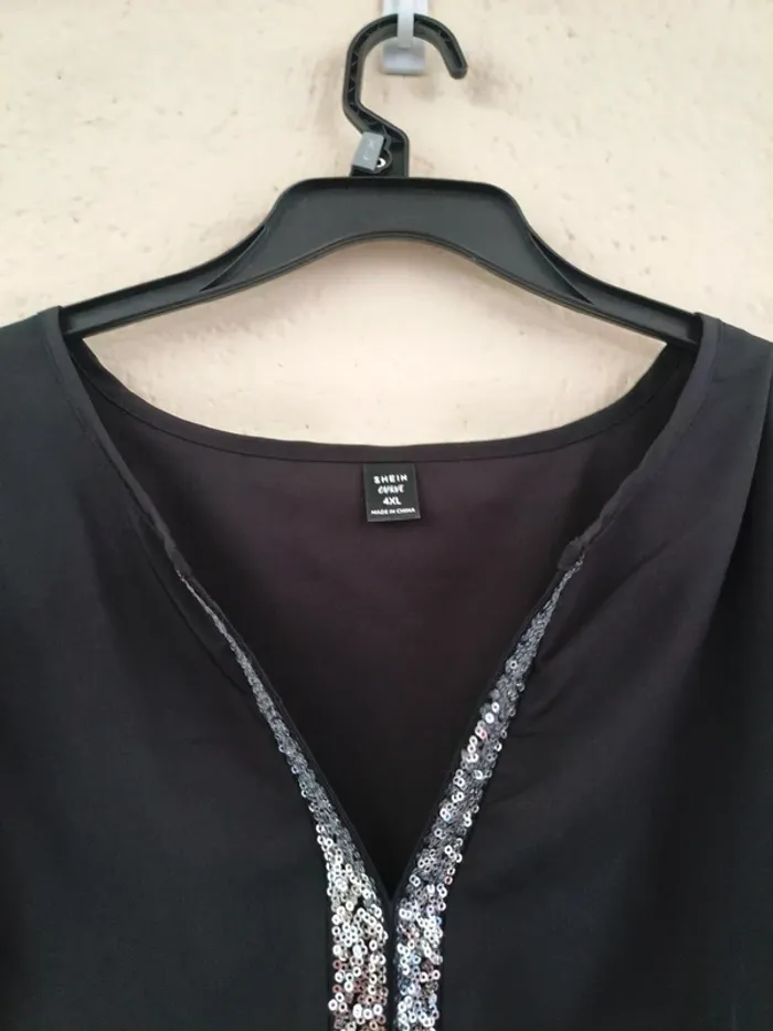 Blouse noire - Shein Curve - taille 52 - photo numéro 2