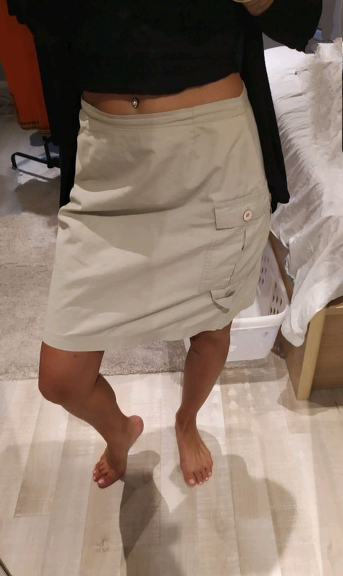 Jupe beige / blanc cassé