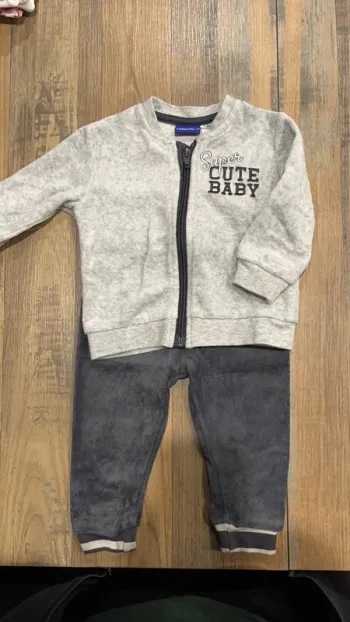 Ensemble veste jogging velours