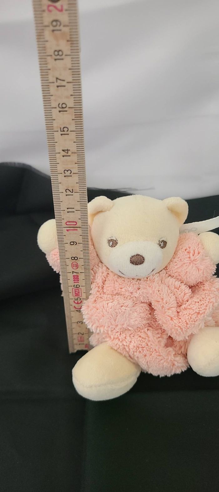 Doudou petit ours Plume orange saumon KALOO - photo numéro 5