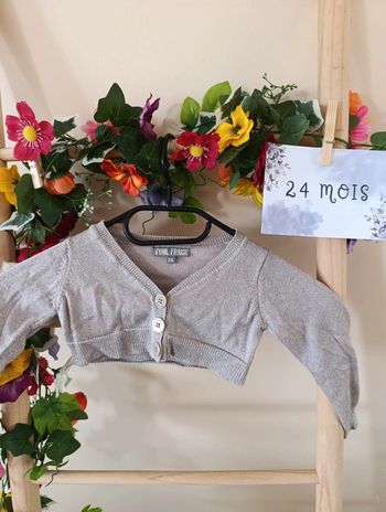 Gilet cache coeur 24mois fille