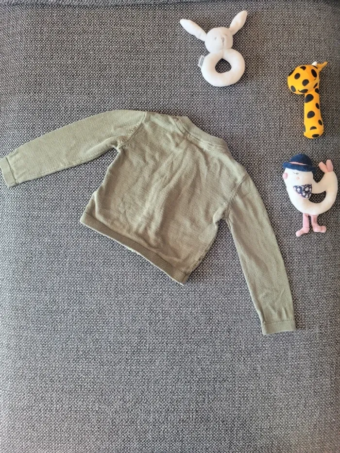 Gilet zippé en mailles fille 3 ans - photo numéro 4