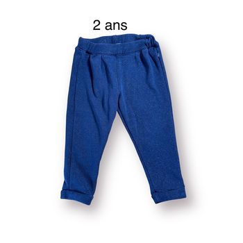 Obaïbi Pantalon legging bleu pailleté Taille 2 ans