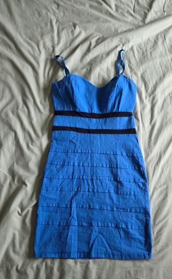 Pronto Moda Robe Courte Rayonne Bleu Roi M