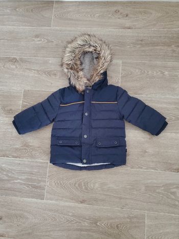 Manteau fourré bleu marine Sergent Major 18mois 