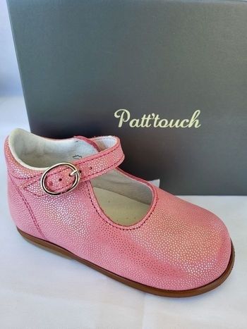 Chaussures charles IX fille en cuir rose Point 22 Made in France 🇨🇵