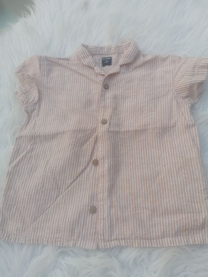 Ensemble garçon 2ans chemise lin et short à bretelles - photo numéro 6