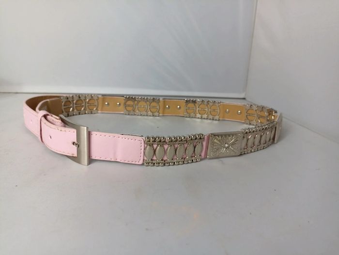 Ceinture rose et argenté