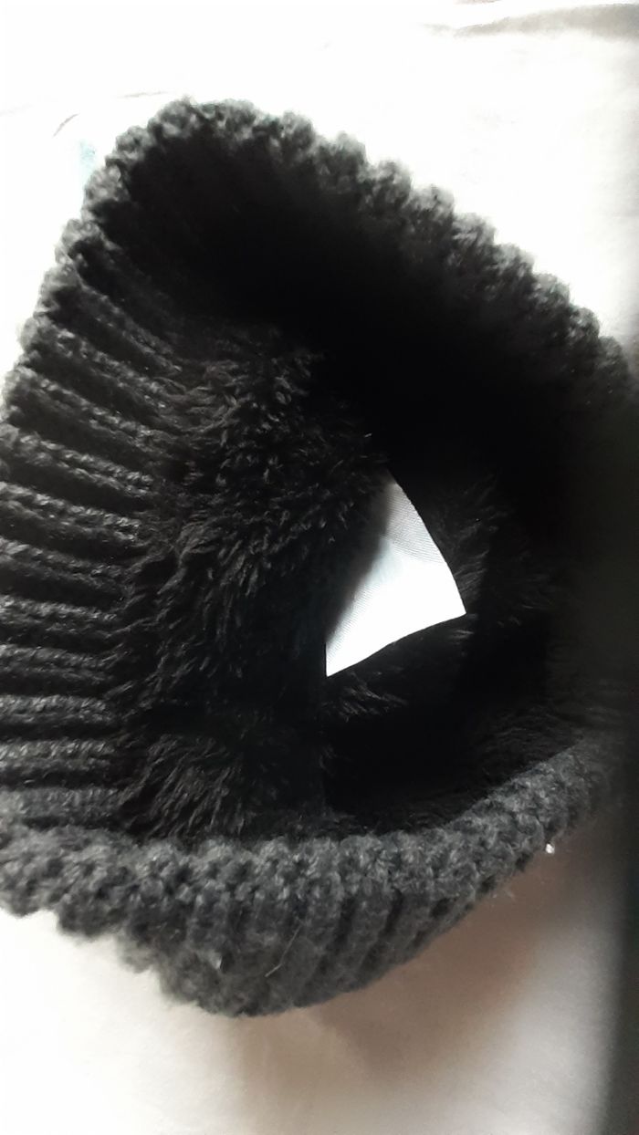 Bonnet gris foncé intérieur chaud - photo numéro 2