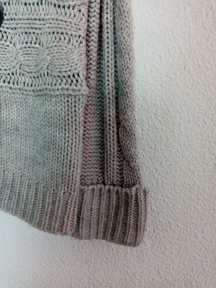 3 ans vynil fraise cardigan gilet gris a capuche boutonné toutes saisons /bon état - photo numéro 8