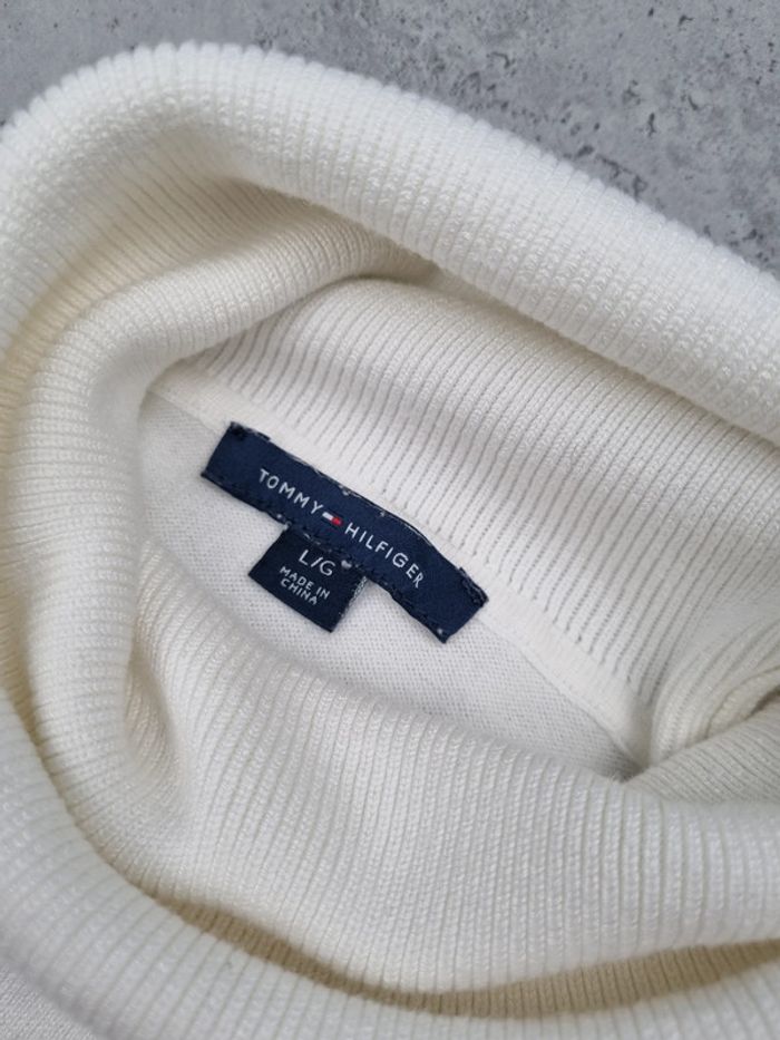 Pull col roulé Tommy Hilfiger blanc, L Femme - photo numéro 5
