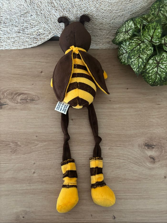 Doudou abeille jaune marron longues jambes les petites marie - photo numéro 3