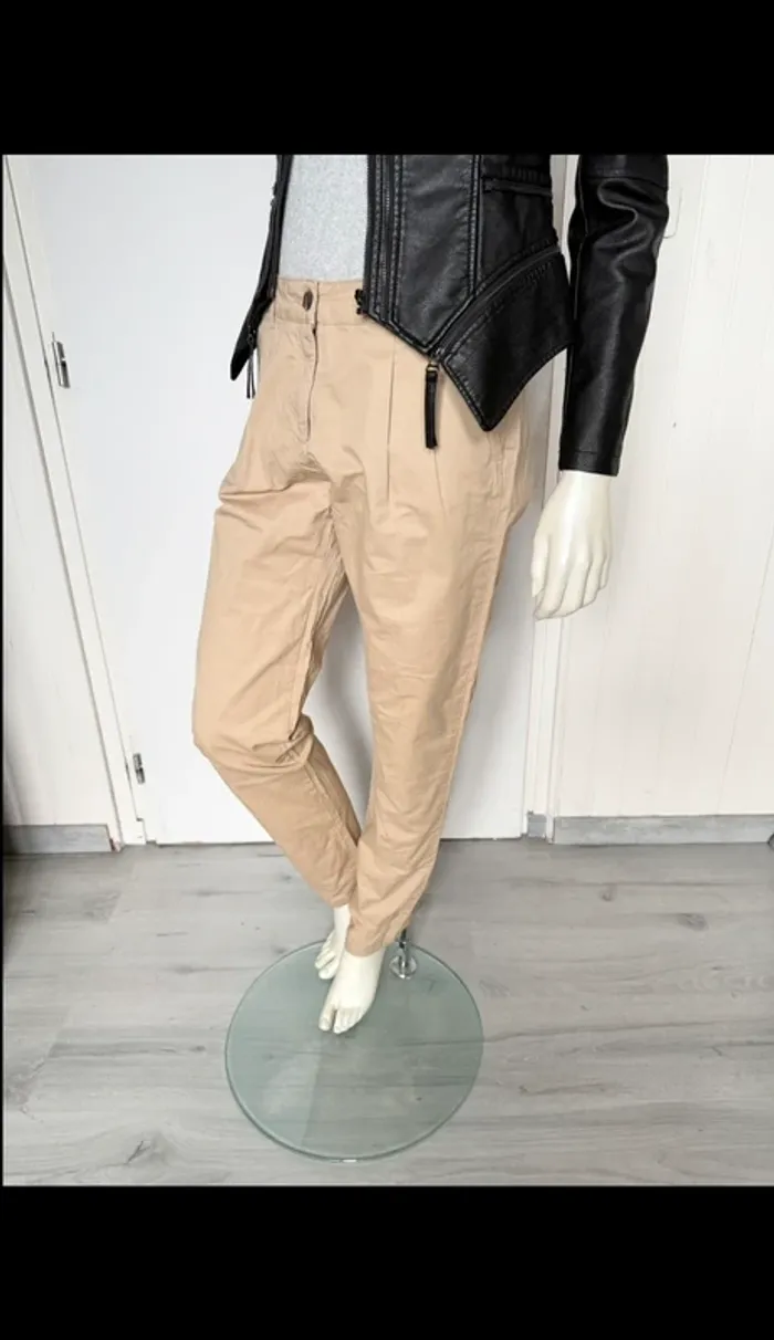 Pantalon chino ONLY femme – Taille 38/34 – beige – Neuf avec étiquette - photo numéro 5