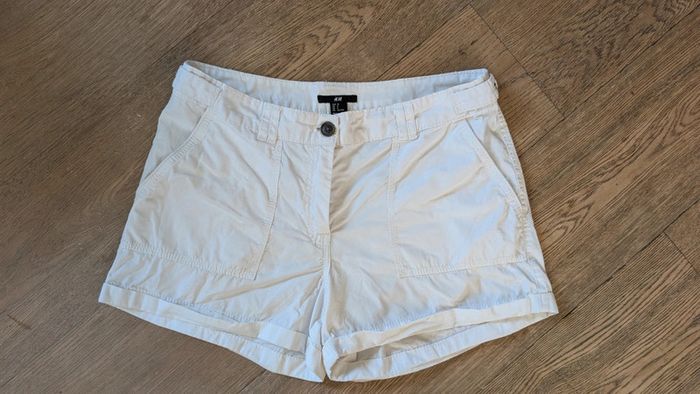 Short blanc été coton 38