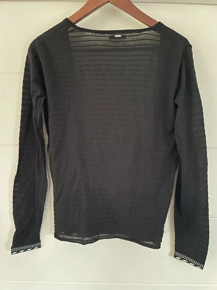 Blouse noire cœur croisé TS - photo numéro 5