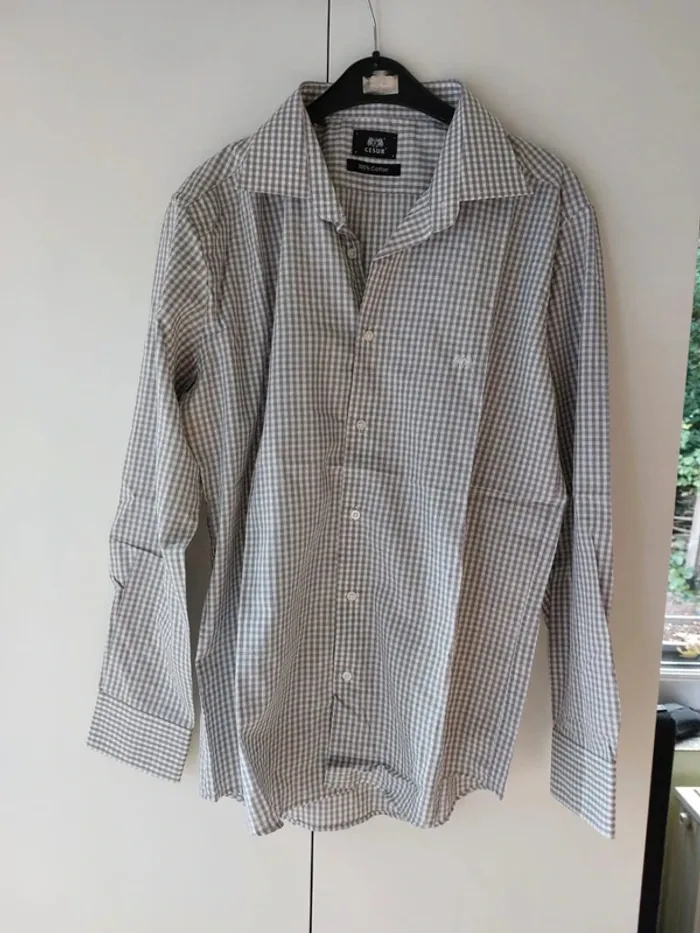 Chemise manches longues à carreaux Césur taille M - photo numéro 2