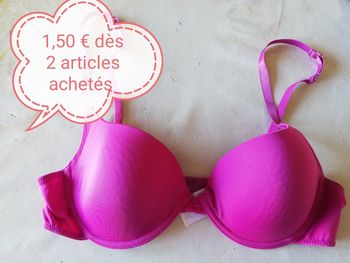 Soutien-gorge Armatures + coques. T. 90 B. Rose Fuschia. 3 Suisses.