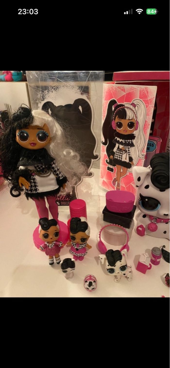 LoL Surprise OMG DOLLIE & DOLLFACE BAMBOLA SPARKLE MAKE UP BIGGER CHALET HOUSE - photo numéro 4