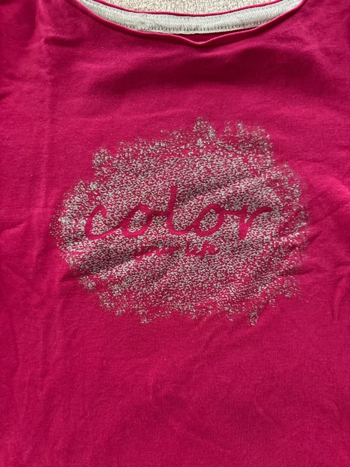 T-shirt manches longues 4 ans fushia - photo numéro 2