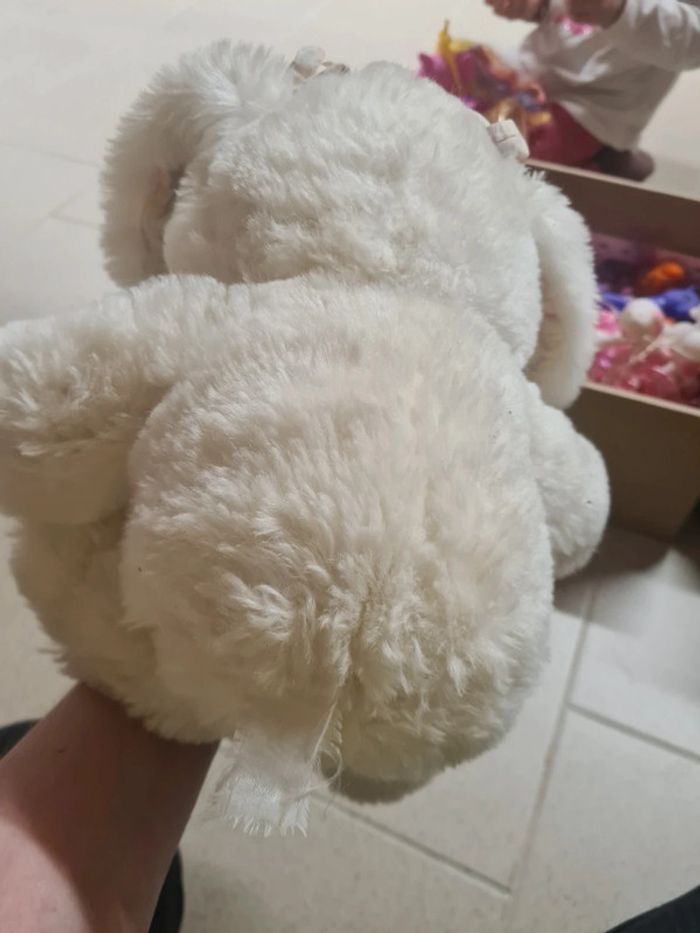 Peluche lapin avec nez violet - photo numéro 4