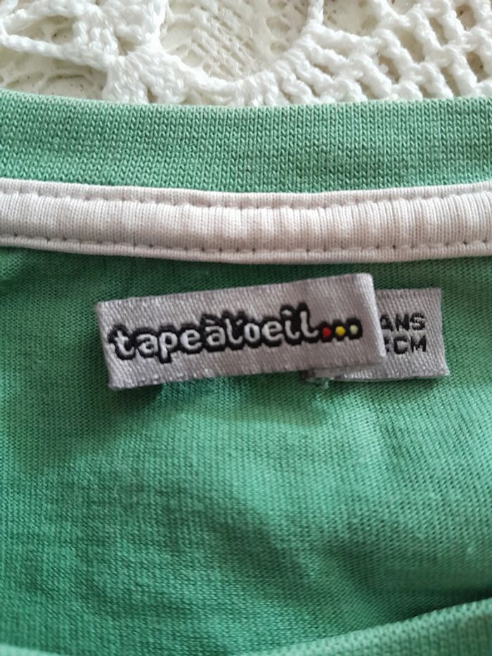 T-shirt vert, imprimé, Marque Tape à l'oeil, taille 10ans - photo numéro 3