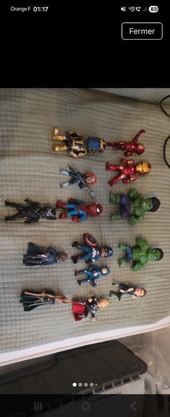 Lot figurines marvel