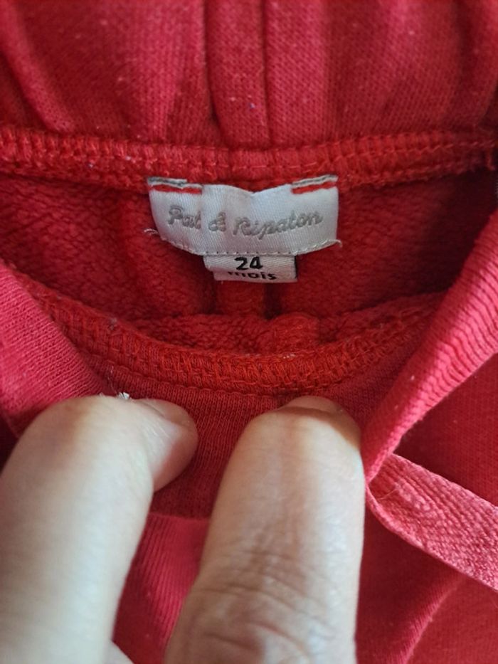 Pantalon souple jogging rouge 24mois pat &ripaton - photo numéro 5